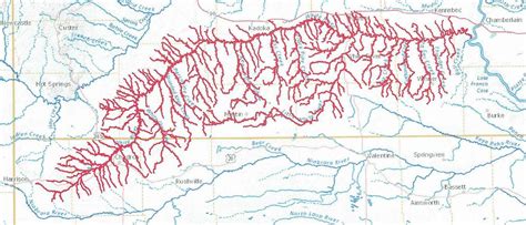 Major Nebraska rivers and their drainages: The Niobrara River, White ...