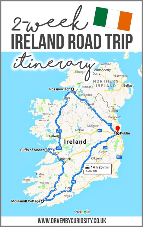 Ireland Road Trip Map | 2-week itinerary