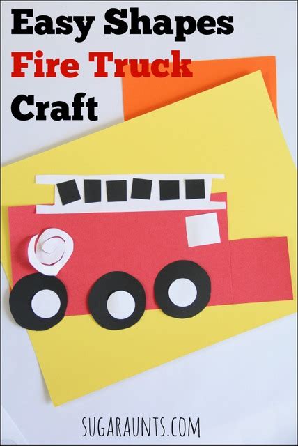 Fire Truck Craft Easy Shapes - The OT Toolbox