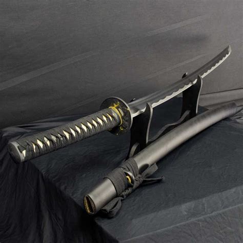 Hand Forged Carbon Steel Katana - Genuine Samurai Swords - Black Katana ...