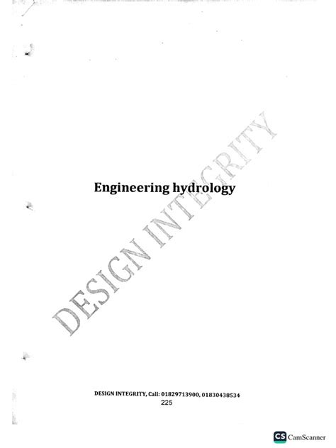 Engineering Hydrology | PDF