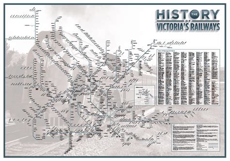 History of Victoria’s Railways Map - Trains & Trams