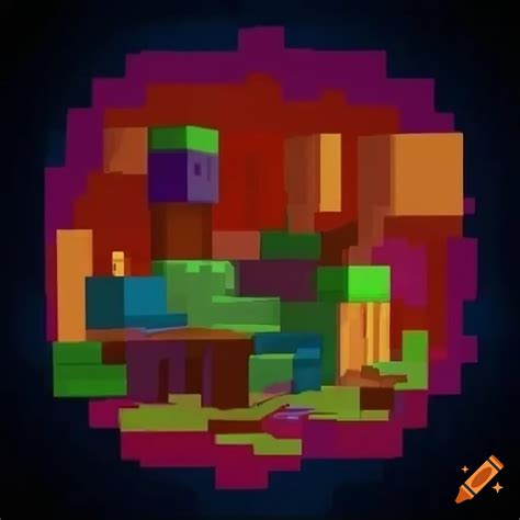 Minecraft's serverscape represents on Craiyon