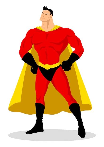 Premium Vector | Stock vector of a cartoon superhero in gallant pose