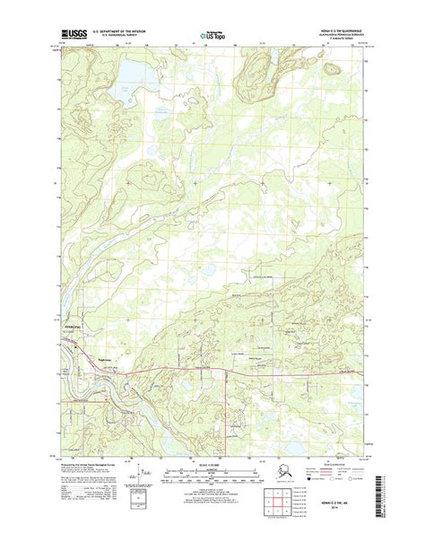 USGS Topo Map: Kenai C-2 SW (Southcentral Alaska) – Topo Maps – Alaska Handbook