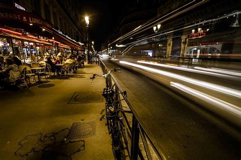 A night street scene in Paris Photograph by Sven Brogren | Fine Art America