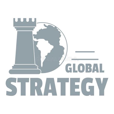 Global Strategy Logo, Simple Gray Style Stock Vector - Illustration of graphic, isolated: 102721100