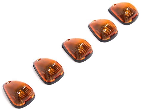 Pacer Performance Hi-Five LED Truck Cab Light Kit - Ford - 5 Piece - Amber LEDs - Amber Lens ...