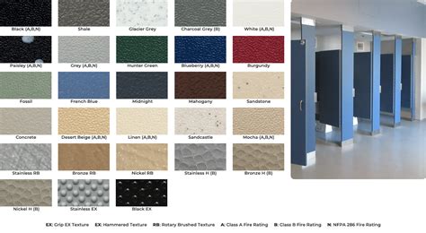 General Partitions Color Chart