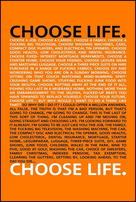 Choose Life Trainspotting Quote Metal Poster - Etsy