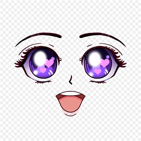 Facial Expression White Transparent, Anime Character Cartoon Cute ...