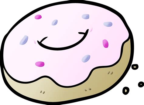 cartoon donut with sprinkles 12398420 Vector Art at Vecteezy