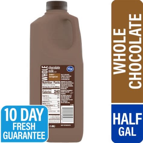 Kroger® Whole Chocolate Milk Half Gallon, 1/2 gal - Kroger