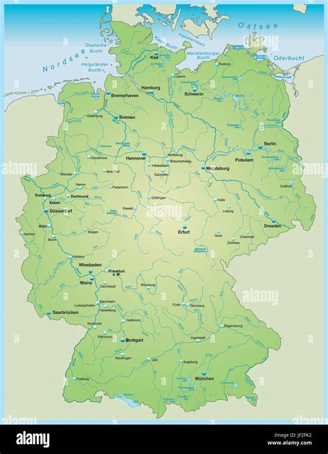 Map Of Germany Rivers And Mountains - United States Map