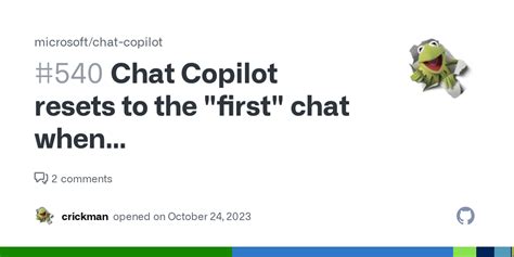 Chat Copilot resets to the "first" chat when refreshed/reloaded · Issue ...