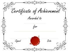 Free Customizable Certificate of Achievement | Editable & Printable