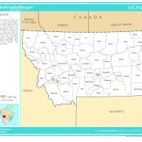 US Map- Montana Counties