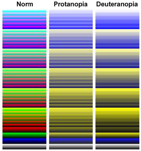 Palette of 256 colours used in this study as seen by people with normal... | Download Scientific ...