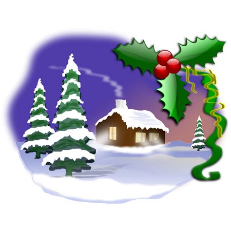 Christmas landscape vector | Free SVG