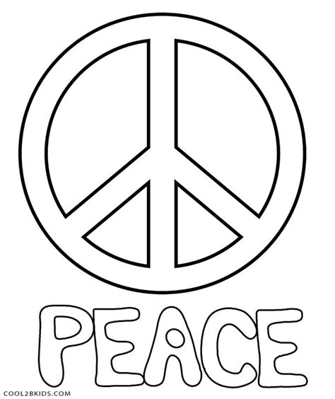 Free Printable Peace Sign Coloring Pages