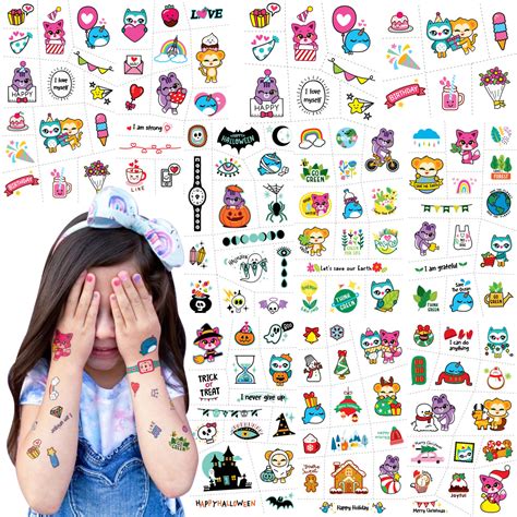 Temporary Tattoos for Kids (10 sheets/150 pcs inside) — SUYONCollection