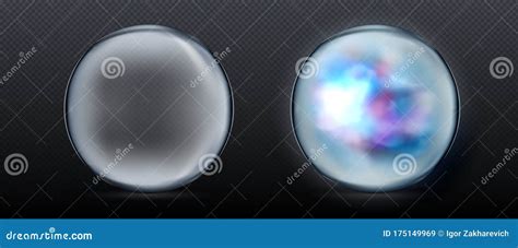 Magical Crystal Orbs. Glowing Magic Ball Stock Illustration - Illustration of fortune, occult ...