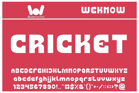 Cricket Font by weknow · Creative Fabrica