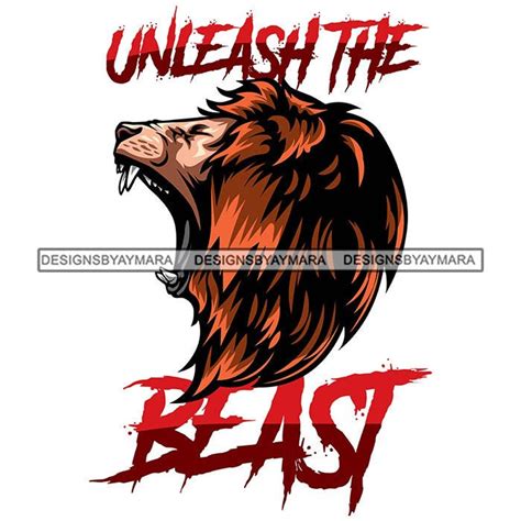 Unleash the Beast Lions Roar Roaring Beast Mode Quotes In | Etsy