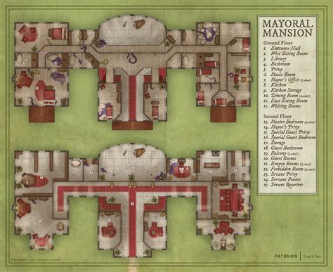 Dnd mansion battlemap