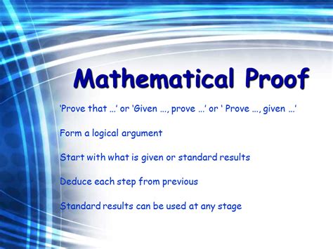 Mathematical Proof - Presentation Mathematics