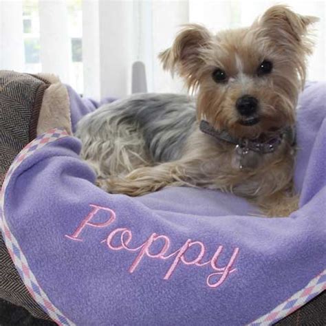 Personalised Dog Blankets | Embroidered Name | UK | D for Dog