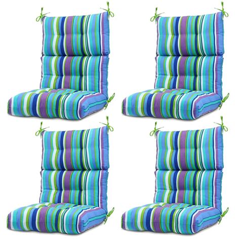 Romhouse Set of 4 Solid High Rebound Foam Chair Cushion for Outdoor ...