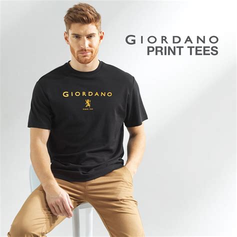 Giordano Golden Print tees. | Printed tees, Tees, Mens tshirts