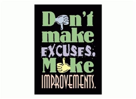 Don't Make Excuses Motivational Chart