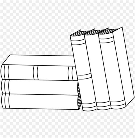 Free download | HD PNG stack of books clipart books black and white PNG transparent with Clear ...