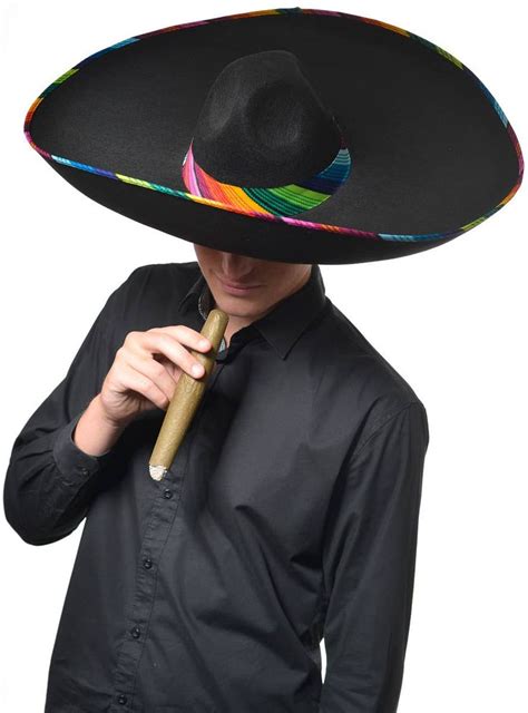 Black Sombrero Mexican Hat Celebrate the Day of the Dead with the proper sombrero hat to ...