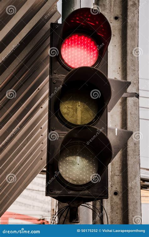 Red Light at the Intersection Stock Photo - Image of urban, traffic: 50175252