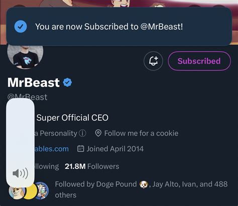 Yumi on Twitter: "I just subscribed to mr beast Twitter!"