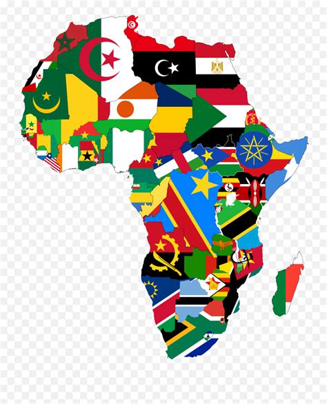 Africa Flag Png Picture - Africa Map With Flags Png Emoji,African Flag ...