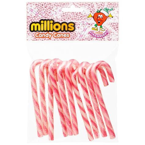 Millions Candy Canes - Pink | Christmas Confectionery - B&M