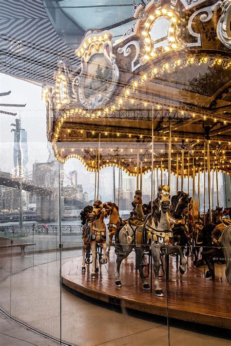 Carousel In Brooklyn Bridge Park Digital Art by Antonino Bartuccio - Pixels