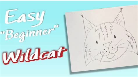 How to draw a Wildcat face in a step by step Easy lesson! | Easy How to draw | Beginner’s lesson ...