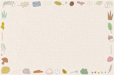 Free Vector | Autumn crayon doodles patterned frame | Doodle patterns, Powerpoint background ...