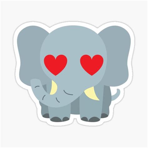 "Elephant Emoji " Sticker for Sale by HippoEmo | Redbubble