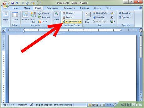 How to Insert Page Numbers in Microsoft Word 2007 in 4 Steps