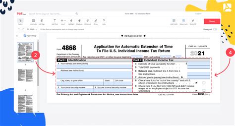 Free Printable Tax Form 4868 - Printable Forms Free Online