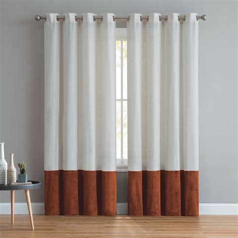 Mainstays Joselyn Linen Velvet Grommet Top Curtain Panel - Walmart.com - Walmart.com