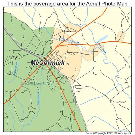 Aerial Photography Map of McCormick, SC South Carolina