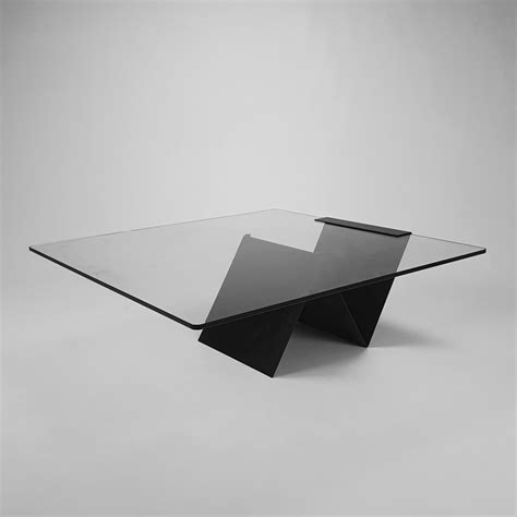 Postmodern Black steel & Glass Coffee table, 1980s | #168503