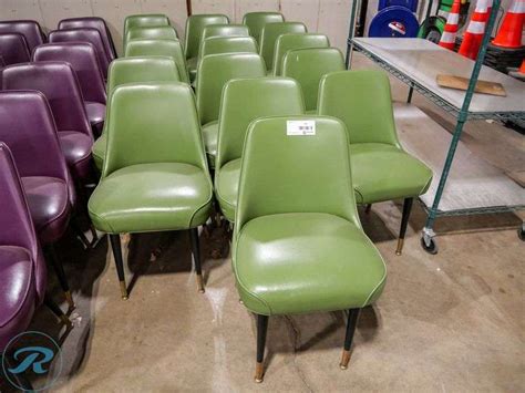 (16) Padded Metal Dining Chairs - Roller Auctions
